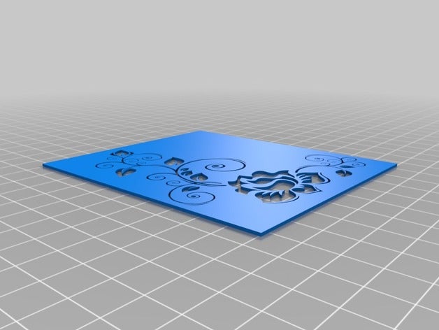 floral stencilscrapscrapbooking 3d printing 3D print model - Mito3D