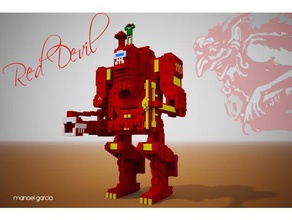 diabo vermelho 50º modelo brinquedo & acessórios para jogos mecha steampunk do veículo voxel 3d print model - Mito3D