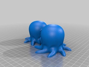 cute octopus'es holding hands 3d printing 3d print model - Mito3D