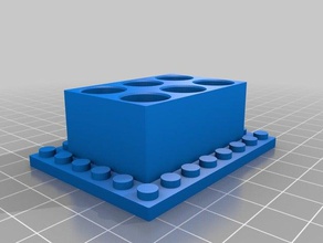 my customized lego pen holder containers 3d print model - Mito3D