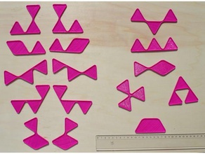 unilatérale comblé triamonds puzzles 3d print model - Mito3D