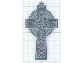 celtic cross pendant keychain accessories knot jewelry necklace 3d print model - Mito3D