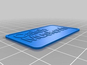 caleb muskovin - nome tag su misura 3d print model - Mito3D