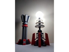 kırmızı alarm tesla bobini lambası binalar ve yapılar komut fethetmek oyun lamba 2 kule 3d print model - Mito3D