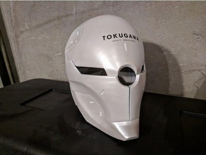 zorro gris - casco de metal gear solid el traje cyborg ninja grey fox rising 3d print model - Mito3D