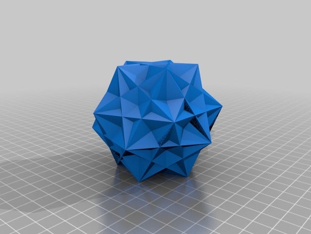 stellated rhombic triacontahedron math Kunst Mathe-Kunst ziemlich 3D print model - Mito3D