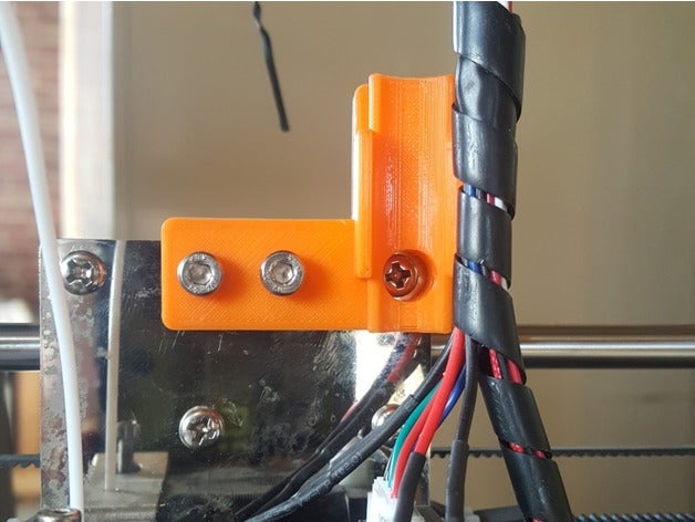 x carriage wire bundle mount 3d printer parts cable holder 3D print model - Mito3D
