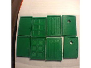 fiddly bits doors set 1 toy & game accessories 28mm 28mmscale dnd door rpg wargaming 3d print model - Mito3D