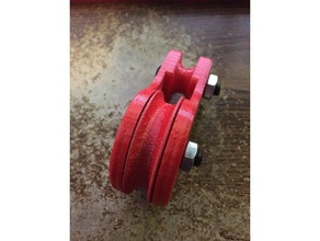 50mm pulley 2x 608 bearing tools 3d print model - Mito3D