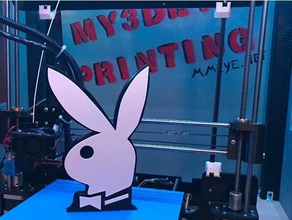 hef signs & logos playboy bunny 3d print model - Mito3D