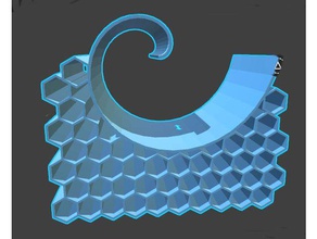 debian style desktop thing spiral honeycomb office holder 3d print model - Mito3D