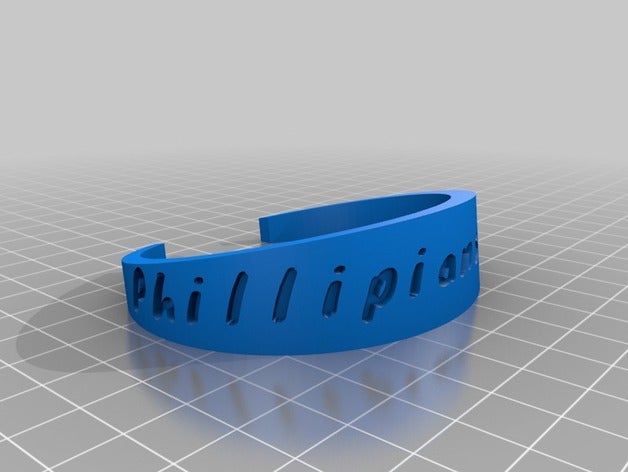 phillipians 4 23 les bracelets personnalisé 3D print model - Mito3D