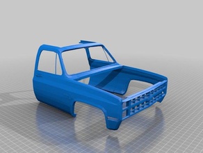 silverado doble cabina r c vehículos axial scx10 3d print model - Mito3D