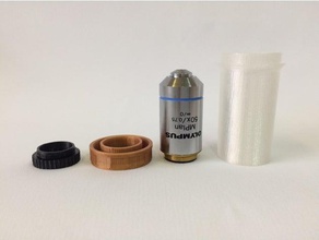 olympus obiettivo microscopio lente polvere custodia protettiva di apprendimento coperchio antipolvere anti-polvere lenscap il tappo dell'obiettivo 3d print model - Mito3D