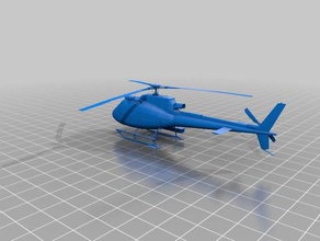 as350 helicopter models 3dmodel airbus model 3d print model - Mito3D