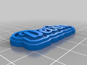 devin della targhetta i portachiavi su misura 3d print model - Mito3D