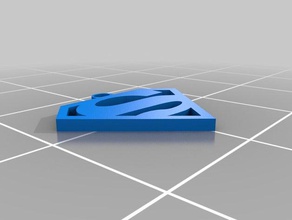 superman logo keychain segni e loghi 3d print model - Mito3D