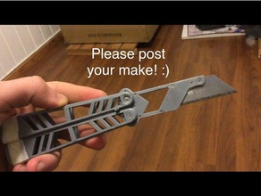 balisong prop cutter flipper des outils à main couteau papillon fidget poignée de le stanley outil jouet 3d print model - Mito3D