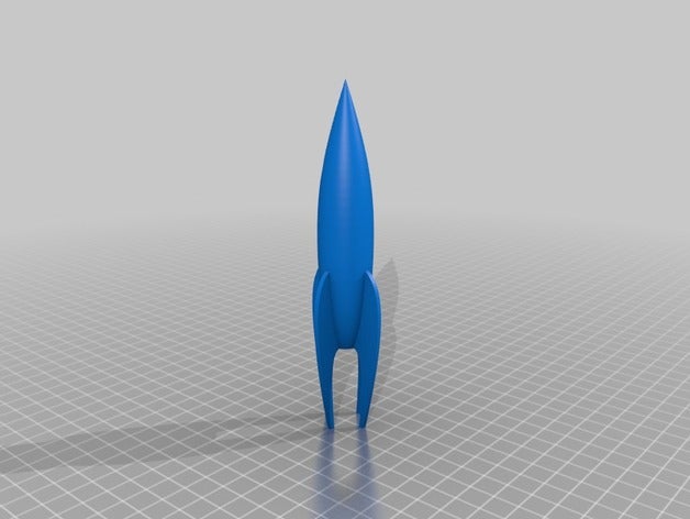 ein weiterer retro-scifi-Rakete Kunst 3D print model - Mito3D