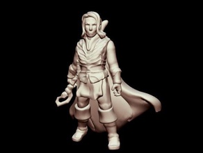half-elf mage 28mm heroic scale toys & games 3d print model - Mito3D