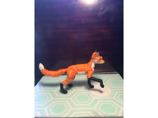articulados a raposa vermelha animais articulação de esfera ball jointed doll bjd drone fox meshmixer animal estimação sculptris escultura 3D print model - Mito3D