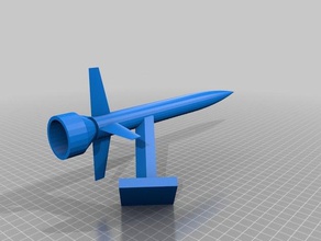 misil - rocket stand thinkercad test 3d print model - Mito3D