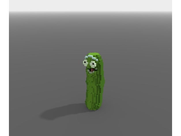 pickle rick voxel morty 3D print model - Mito3D