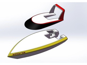 Boot-Gummi-elastischen angetrieben Spielzeug & Spiele - whater 3d print model - Mito3D