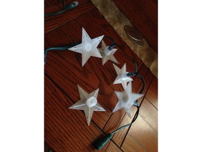kurşun piksel yıldız kapak hobi Noel ışıkları 3d print model - Mito3D