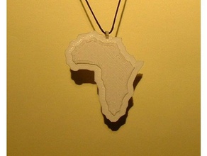 africa ciondolo moda 3dprintable il fascino cool facile gioielli la collana sketchup 3d print model - Mito3D