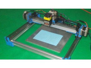 025-homemade laser robotic drawing plotter draw mill 3d printer arduino diy x y axis slide linear frame decor homemade 3d print model - Mito3D