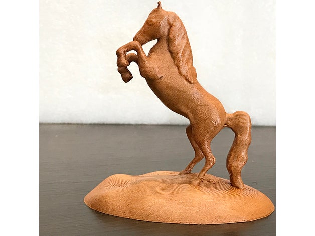 arabian horse desk stand decor wood filament 3D print model - Mito3D