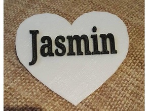 jasmin coração decoração 3d print model - Mito3D