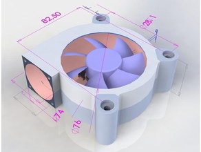 Stampato in 3d aggiornare i vecchi di 80 25 fan v240mm il fai da te 40mm 80mm 80x25 92mm soffiatore riciclare la riparazione 3d print model - Mito3D