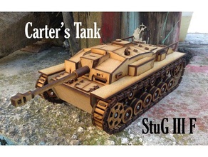lasercut stug iii ausf f vehicles model tank wwii 3d print model - Mito3D