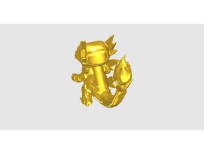 charmander-crown armor 3d printing charmander pok mon pokemon 3d print model - Mito3D