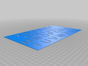 military letter stencil 30mm characters art tools customized 3d print model - Mito3D