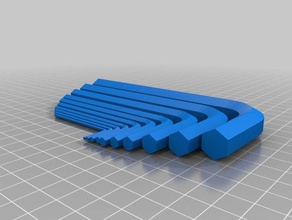métrica chave allen conjunto de dobrar a direita maneira A impressão 3d 3d print model - Mito3D