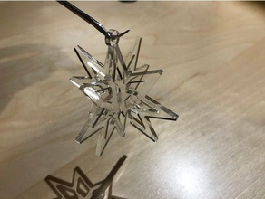 snowflake ornament Dekor lasercut 3d print model - Mito3D