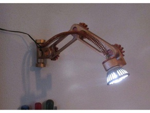 steampunk articulated led lamp decor 3d print model - Mito3D