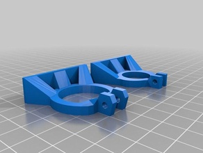 superior e inferior da braçadeira mini ferramenta rotativa - impressão primeira tentativa máquinas-ferramentas grampo rotary de montagem 3d print model - Mito3D
