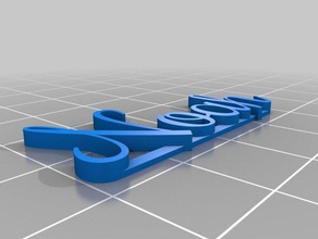 noé cursiva 3d nombre de la placa las esculturas personalizado 3d print model - Mito3D