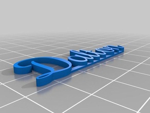 dalton cursiva 3d nombre de la placa las esculturas personalizado 3d print model - Mito3D