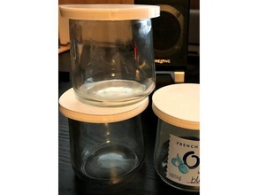 Joghurt-cup-cap - Organisation cap oui storage top Joghurt 3d print model - Mito3D