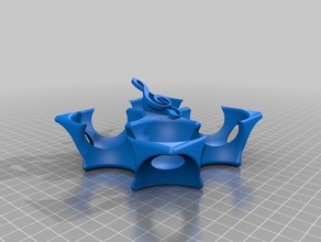 klangkugel-mit halter notenschl ssel giocattolo & accessori di gioco cuscinetto a sfera cavezza halterung kugel 3d print model - Mito3D