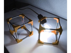 küp pla oluşturma ışık köşe lambası sanat 3d print model - Mito3D