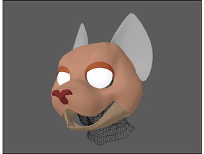 fursuit títere base de la cabeza - version46 toon gato criaturas animal dibujos animados cat el traje cabeza-base máscara pawpet robot cráneo 3d print model - Mito3D