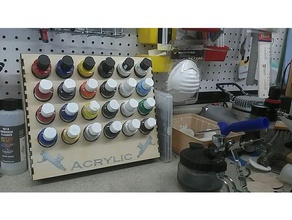 6 x 4 airbrush paint rack tool holders & boxes laser lasercut lasercutting cutter 3d print model - Mito3D