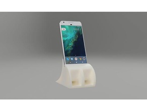 pixel xl charging dock audio ducts mobile phone google passive amplifier usb c charger 3d print model - Mito3D