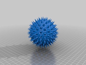 ball spikes stacheln math art 3d print model - Mito3D
